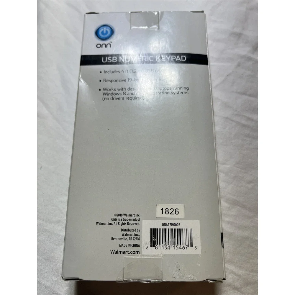 NEW Sealed Onn USB Numeric Keypad Responsive 19-Key number Keypad Design